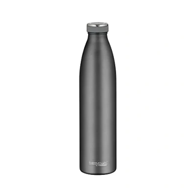 Abbildung von TC BOTTLE 1,00l, stone grey, Thermosflasche aus Edelstahl, 12 h heiß / 24 kalt, absolut dicht für Schule, Büro, by THERMOS, direkt Edelstahl trinken, Wasserflasche kohlensäurefest, Trinkflasche
