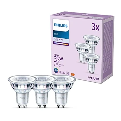 Abbildung von Philips LED Lampe GU10 3,5W 275lm 840 klar 36 3er