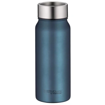 Abbildung von THERMOcafé by THERMOS TC DRINKING MUG blue mat 0,50l, Thermobecher Edelstahl, Isolierbecher, Kaffeebecher to go, auslaufsicher, 9 Stunden heiß 18 kalt, spülmaschinenfest, BPA frei