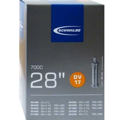 Abbildung von Schwalbe Fahrradschlauch DV17 mit Blitzventil 28&quot; 37 622 mm (28 x 1 3/8 5/8 Zoll) 1.40