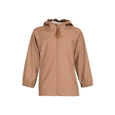 Abbildung von Sterntaler Regenjacke ungefüttert uni Kinder wasserdicht Jungen Jacke mit verschweißten Nähten, Kapuze und reflektierendem Detail robuste Regenbekleidung lehmbraun, Größe 116