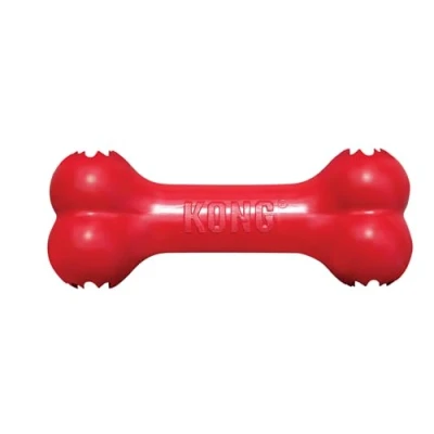 Abbildung von KONG Goodie Bone Klassischer Hundeknochen aus Naturkautschuk Leckerlispender Für Kleine Hunde Rot