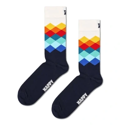 Abbildung von Happy Socks Faded Diamond SOCK Unisex Socken, Größe: 41 46, Burgundy