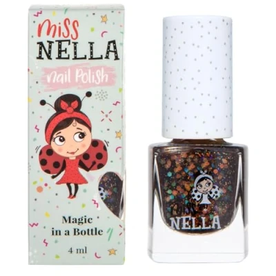 Abbildung von Miss Nella SECRET DIERY Spezieller dunkle Pflaume Nagellack für Kinder, Peel Off Formel, wasserbasiert und geruchsneutral