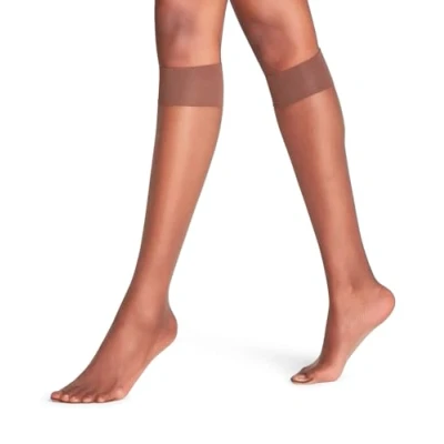 Abbildung von FALKE Damen Shelina 12 DEN W KH Ultra transparent einfarbig 1 Paar Kniestrümpfe, Braun (Espresso 5188), 35 38