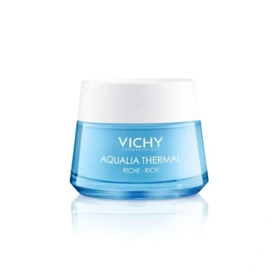 Abbildung von VICHY Reichhaltige Gesichtscreme für trockene bis sehr Haut, Aufpolsternd und beruhigend, 48 Stunden Feuchtigkeit, Mit Hyaluron pflanzlichem Zucker, Aqualia Thermal, 50 ml