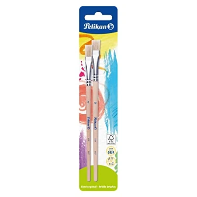 Abbildung von Pelikan 720383 Borstenpinsel Sorte 613F, Größe: 6 und 12, 2 Stück