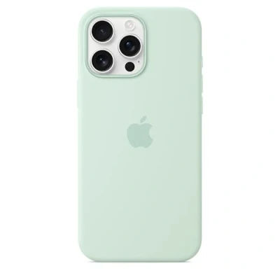 Abbildung von Apple iPhone 16 Pro Max Silikon Case mit MagSafe Aquamarin ​​​​​​​