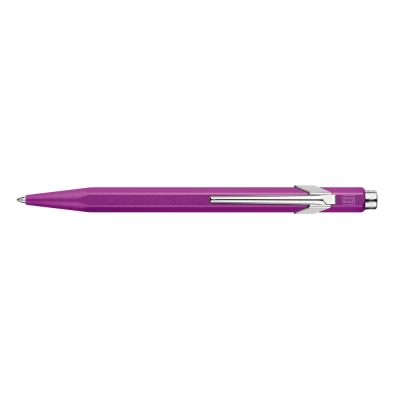 Abbildung von Caran d&#039;Ache Kugelschreiber 849 Colormat x in der Farbe Violett mit Etui, 0849.605, 1 Stück (1er Pack)