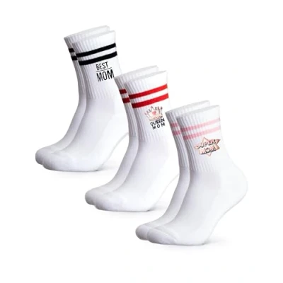 Abbildung von Occulto Damen Mama Geschenk Tennissocken 3er Pack (Modell: Mom), Socken für Frauen Mix 35 38