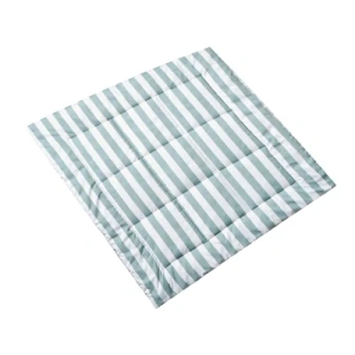Abbildung von molis&amp;co Krabbeldecke für Baby 100x100 cm 100% Baumwolle (OEKO TEX) Spielmatte Multifunktional, Dick &amp; weich gepolstert Ideal als Babydecke Spieldecke Popcorn Stripes