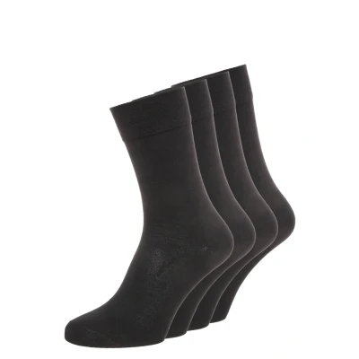 Abbildung von Camano Herren 3512 Ca Soft Bio Cotton 4 Paar Socken, Schwarz (Black 05), (Herstellergröße: 43/46) (4er Pack)