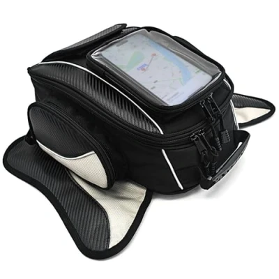 Abbildung von Dracarys Magnetic Motorcycle Tank Bag Oxford Schwarz Motorrad Tasche Reise Outdoor Sporttasche Gepäck Starke Magnetische für die Meisten Motorräder