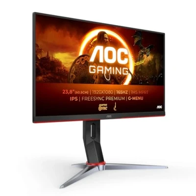 Abbildung von AOC Gaming 24G2SP 24 Zoll FHD Monitor, 165 Hz, 1 ms, FreeSync Premium (1920x1080, VGA, HDMI, DisplayPort) schwarz/rot