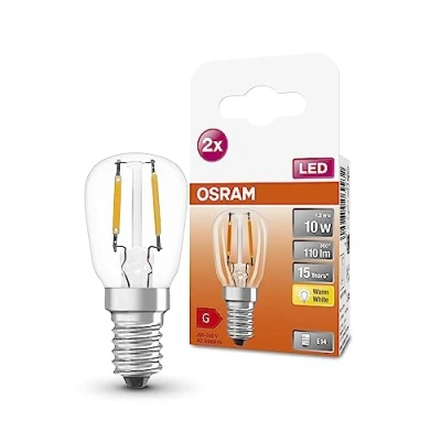 Abbildung von OSRAM SPECIAL T26 FIL 10 kleine LED Speziallampe mit E14 Schraubsockel, extrem Bauform, Doppelpack, 1,3W, 110lm, 2700K, warmweißes Licht, gute Rundum Lichtausstrahlung, lange Lebensdauer