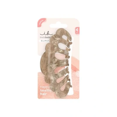 Abbildung von invisibobble CLIPSTAR XL Pure Pearlfection Haarclip 1 Extra Large Hair Claw große Haarspange mit Marmor Effekt für stilvolle Frisuren Trendiger Look, sicherer Halt, gesundes Haar