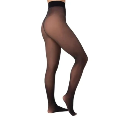 Abbildung von NUR DIE WARM Transparent Strumpfhose, Damen, Größe: Medium, Schwarz