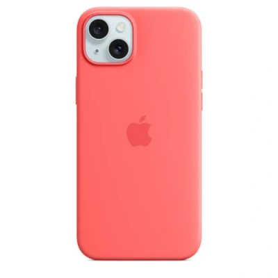 Abbildung von Apple MagSafe Silikon Back Cover Koraalrood iPhone 15 Plus