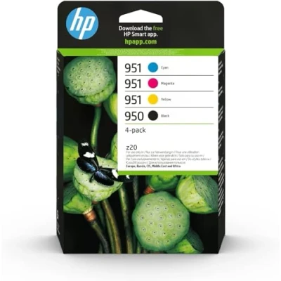 Abbildung von HP 950/951 4er Pack Schwarz, Gelb, Cyan, Magenta original Tintenpatrone für Officejet Pro 251, 276, 8100, 8600, 8600 N911, 8610, 8615, 8616, 8620, 8625, 8630, 8640