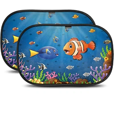 Abbildung von CARAMAZ Sonnenschutz Auto Baby mit UV Schutz Zertifiziert Opti Dark Saugnapf Seitenscheibe Autofenster Kinder Verdunklung 51x31cm, 2 Stück
