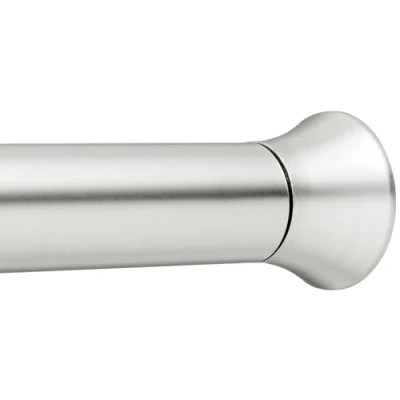 Abbildung von Amazon Basics Duschvorhangstange zum Einklemmen, Ausziehbar, 91 bis 137 cm, Nickelfarben