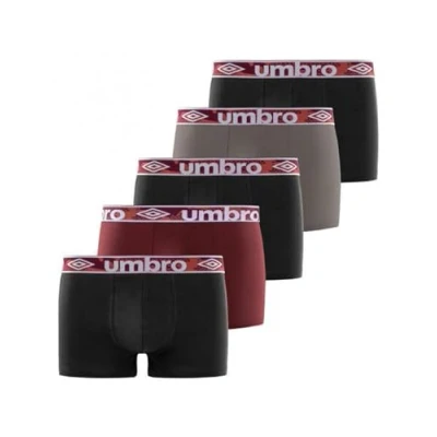 Abbildung von Boxershorts Herren 100% Baumwolle, Unterhosen Männer, Ultraweich (5er Pack), Schwarz/Rot/Grau, L