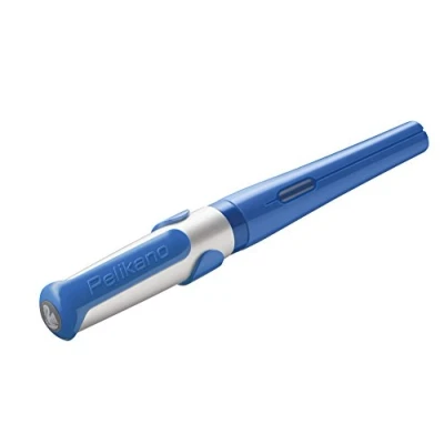 Abbildung von Pelikan 802918 Füllhalter Pelikano für Rechtshänder, A Feder, Blau, 1 Stück in Faltschachtel