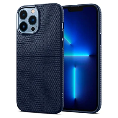Abbildung von Spigen Liquid Air Hülle Kompatibel mit iPhone 13 Pro Max Navy Blue