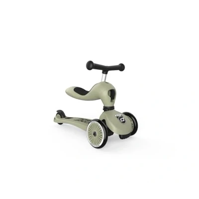 Abbildung von Scoot &amp; Ride Highwaykick 1 2in1 Kinderroller mit Sitz, höhenverstellbar, ab Jahr, Laufrad Kickboard, stabile Ausführung Safety Pad, für 82118 cm Körpergröße