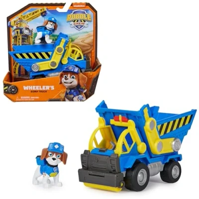 Abbildung von Rubble &amp; Crew Kipplaster Baufahrzeug mit Wheeler Figur (Basis Fahrzeug), Spielzeug für Kinder ab 3 Jahren