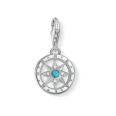 Abbildung von Thomas Sabo Damen Charm Anhänger Kompass Reise Club 925 Sterling Silber 1228 405 17