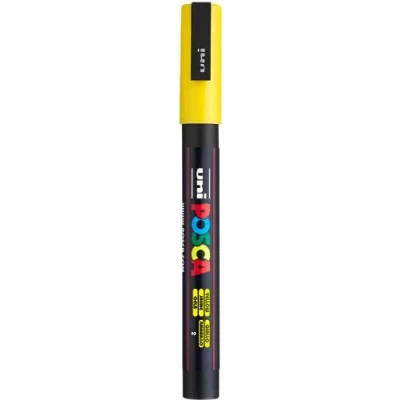 Abbildung von uni ball 186507 POSCA Marker mit feiner Rundspitze, gelb