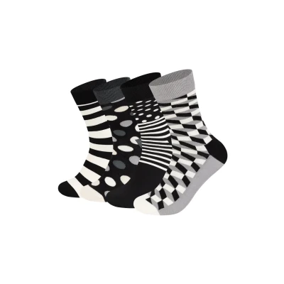 Abbildung von Happy Socks Classic GIFT SET Unisex 4 PACK Socken, Größe: 36 40, Black