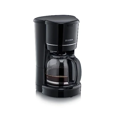 Abbildung von SEVERIN Filterkaffeemaschine mit Glaskanne, Kaffeemaschine für bis zu 10 Tassen, Filtermaschine Glaskanne und Permanentfilter, schwarz, KA 4320
