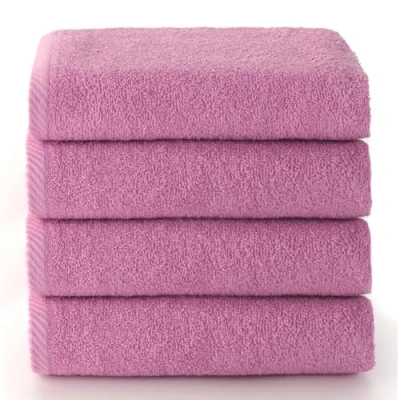 Abbildung von Top Towel Plus Badetücher 4 Gesichts oder Bidethandtücher 30x50 cm 100 % Baumwolle Malve