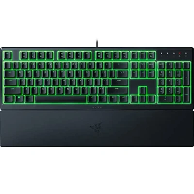 Abbildung von Razer Ornata V3 X Flache Mecha Membran Gaming Tastatur (Lautlose Switches, Ergonomische Handballenauflage, Tastenkappen Anti UV Beschichtun) QWERTY US Layout Schwarz