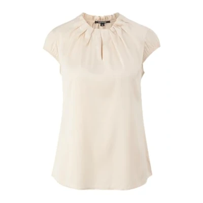 Abbildung von comma EN ORNÉ DE Fronces Bluse, Damen, Größe: 34, Beige