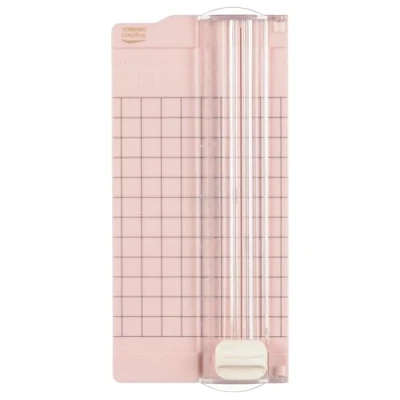 Abbildung von Vaessen Creative Mini Papierschneider Kleine Papierschneidemaschine Schneidet Bis A5 Größe Guillotine, Scrapbook, Papierschneider, Scrapbooking 65 x 153 mm Rosa