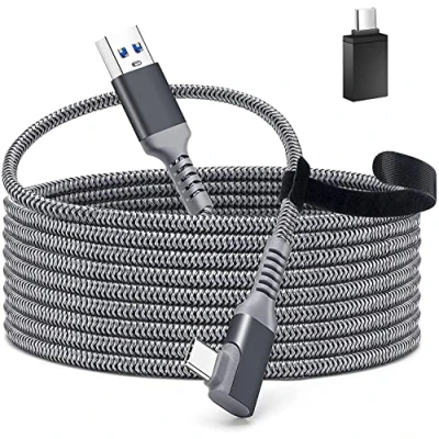Abbildung von Tiergrade Kabel für Meta Quest 3, 5M USB3.2 Gen1 Typ C Link, Kompatibel mit 2/Pro, PICO4/Pro, Schnelle Datenübertragung und Schnellladung VR Headset Gaming PC