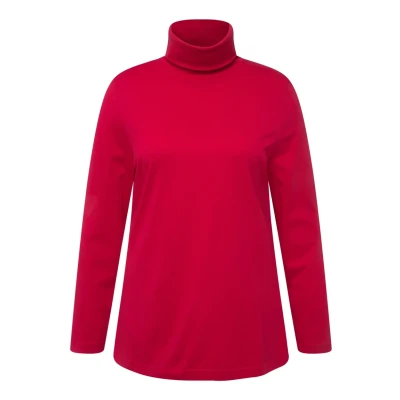 Abbildung von Ulla Popken Damen Basic shirtrolli T Shirt, Rot, 54 56 EU