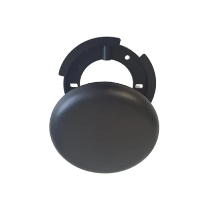 Abbildung von 3 Stück Mini Verteilerdose Abzweigdose schwarz Abdeckdose Baldachin Endstück Abdeckung für Lüftungsrohr Lüftungsgitter Ø 10 cm x 1,5 (3 100mm schwarz)