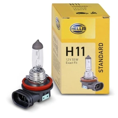 Abbildung von HELLA 8GH 008 358 121 Halogen Glühlampe H11 Standard 12V 55W Sockelausführung Glühlampe: PGJ19 2 Schachtel Menge: 1, Karton