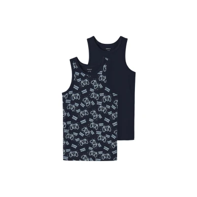 Abbildung von Name it kids Jungen Nkmtank Top 2P Game Noos, Dark Sapphire, Numeric_116 (2er Pack)
