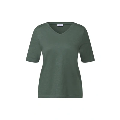 Abbildung von Cecil Basic V Neck Shirt Dark balmy Khaki S