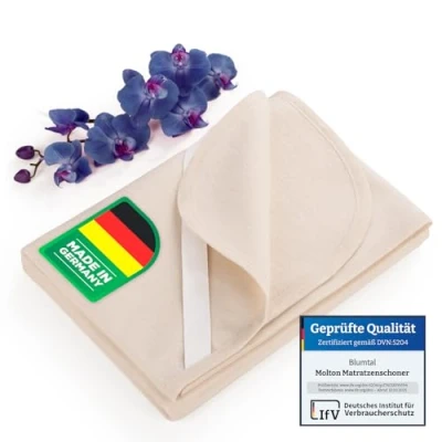 Abbildung von Blumtal® Premium Molton Matratzenschoner 60x120 cm aus 100% Baumwolle Oeko Tex zertifizierte Matratzenauflage 60x120cm atmungsaktiver Matratzenschutz Matratzenunterlage