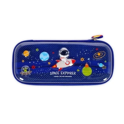 Abbildung von Legami Wonderwow Federmäppchen, Space Motiv,2 Fächer und Stifthalter innen, Innenfach mit Netzstoff, Reißverschluss, 23 x 11 5 cm