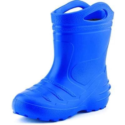 Abbildung von Ladeheid Kinder Mädchen Jungen federleichte Eva Thermo Gummistiefel gefüttert KL051 (Blau, 35 EU)