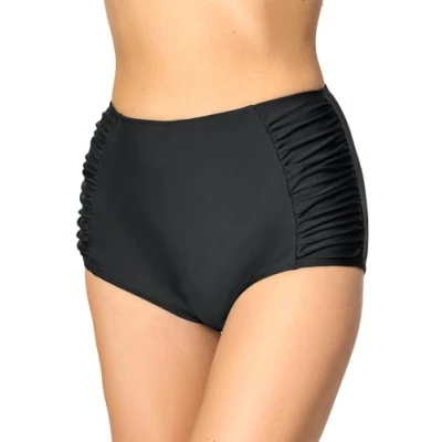 Abbildung von Merry Style Damen Bikinislip MS10 119 Bikinihose Bauch Weg Effekt (Schwarz (9240), 38)