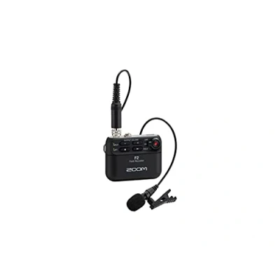 Abbildung von Zoom F2 / B 32 Bit Diktiergerät mit Lavalier Mikrofon Schwarz