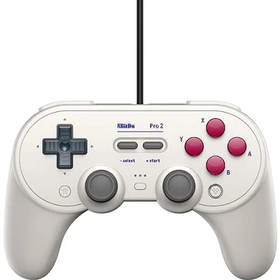 Abbildung von 8bitdo Pro 2 Wired USB Controller for SwitchPCmacOSAndroidSteam &amp; Raspberry Pi (G Classic Edition), Grey, 6922621501817